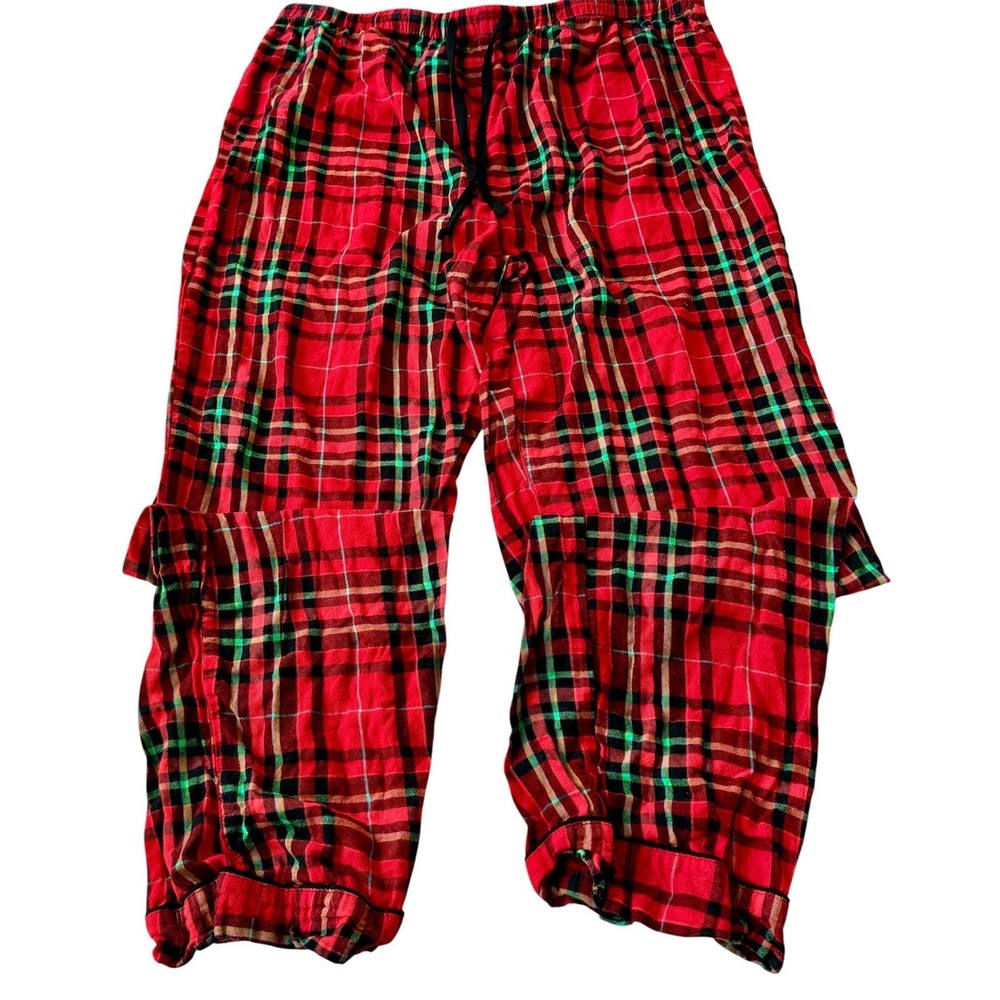 Wondershop at Target Men's Red and Green Plaid Flannel Pajama Pants Large